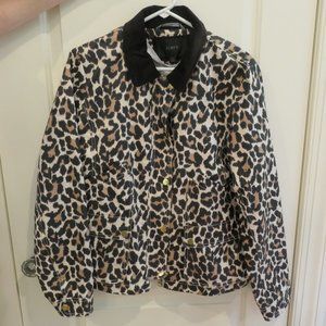 J. Crew Leopard Field Barn Jacket NWT